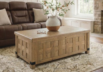 Ridgester Light Brown Lift Top Cocktail Table