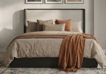 Rosalie Black King Upholstered Bed
