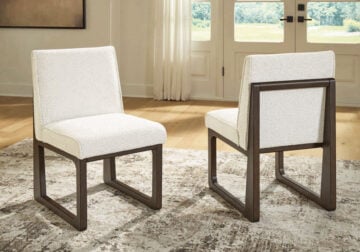 Radkin Off White/Brown Dining Upholstered Side Chair