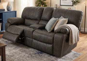 Tyner Slate Reclining Love Seat