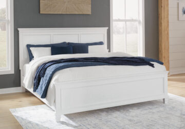 Fortman White Queen Panel Bed